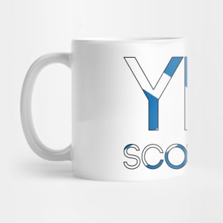 YES SCOTLAND, Pro Scottish Independence Saltire Flag Text Slogan Mug